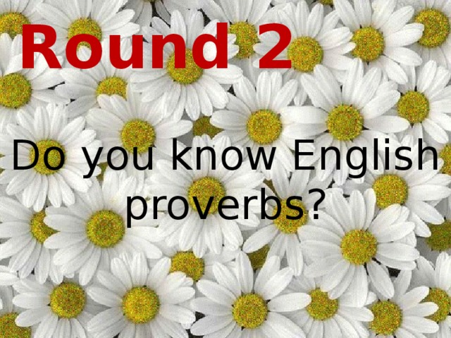   Do you know English proverbs? Round 2 