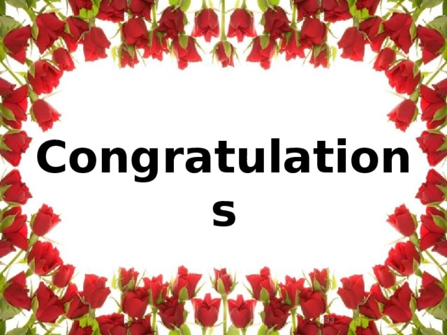 Congratulations  