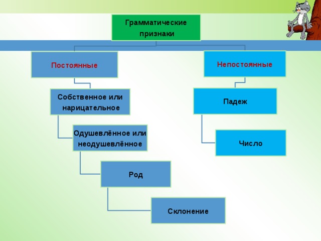 Основные грамматические признаки