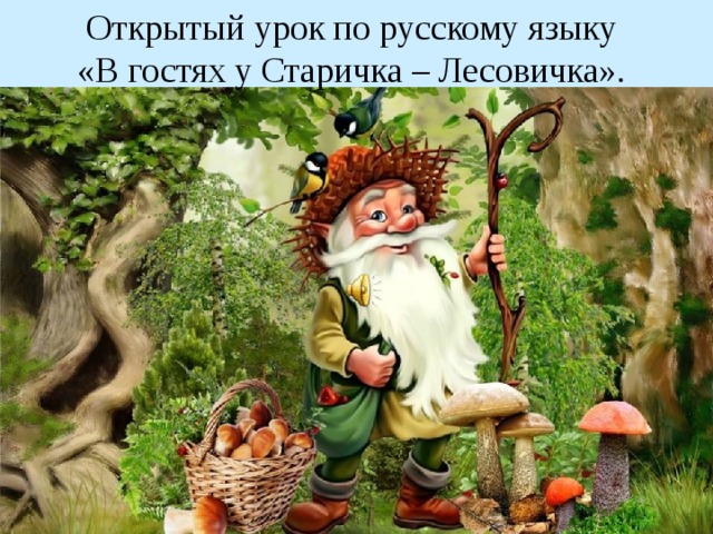 Открытый урок по русскому языку «В гостях у Старичка – Лесовичка».