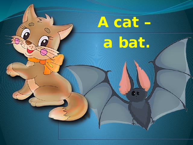 A cat – a bat.  