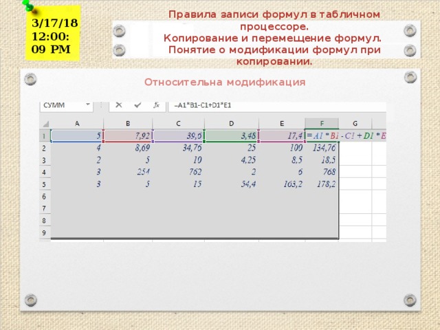 Как записать формулу в презентации