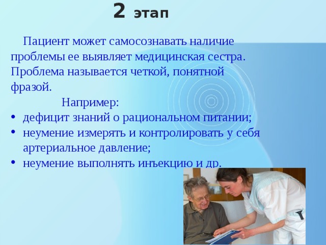 Пациент этап. Медсестра выявление проблем пациента. Решение проблем пациента. Дефицит знаний сестринский процесс. Выявление проблем связанных с дефицитом знаний.