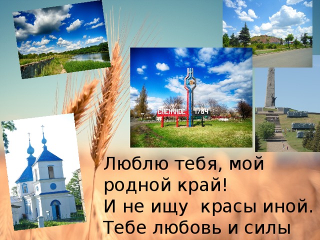 Люблю тебя мой край родной