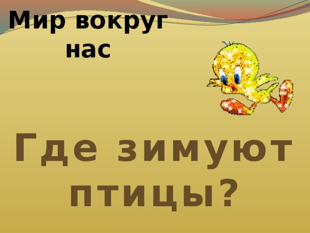 Мир вокруг нас Где зимуют птицы? 