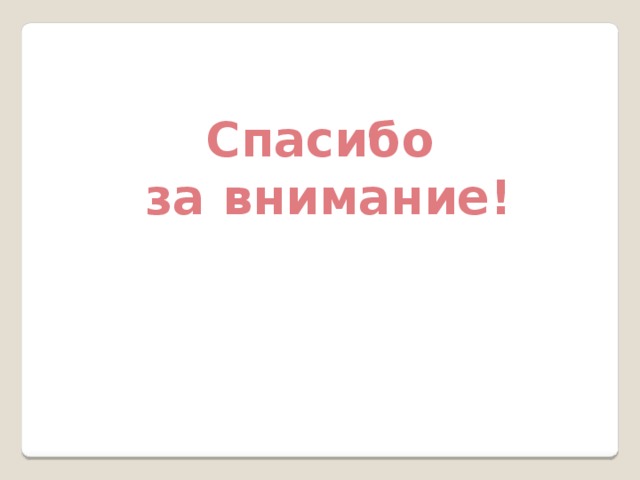 Спасибо  за внимание! 