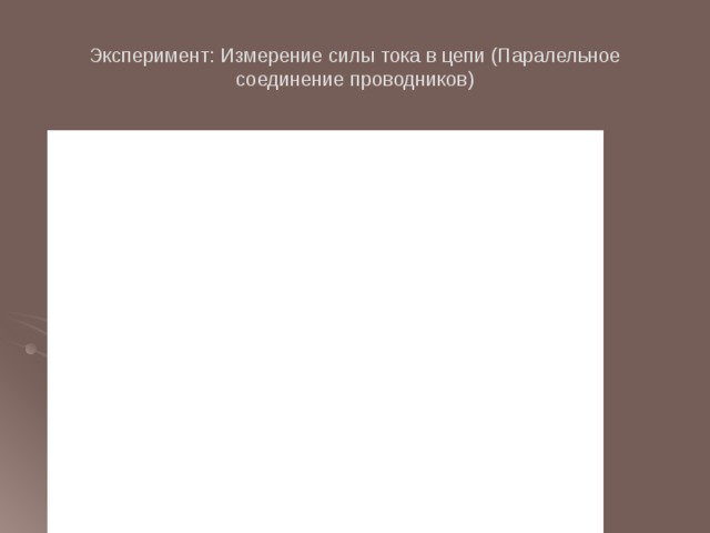 Эксперимент: Измерение силы тока в цепи (Паралельное соединение проводников)