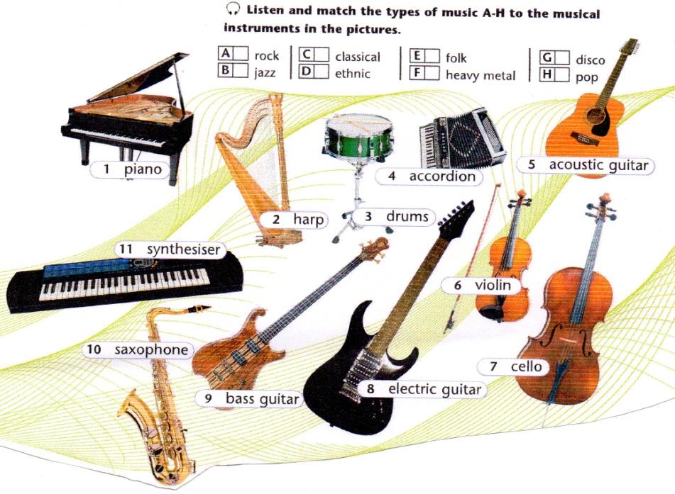 Musical instruments wordwall