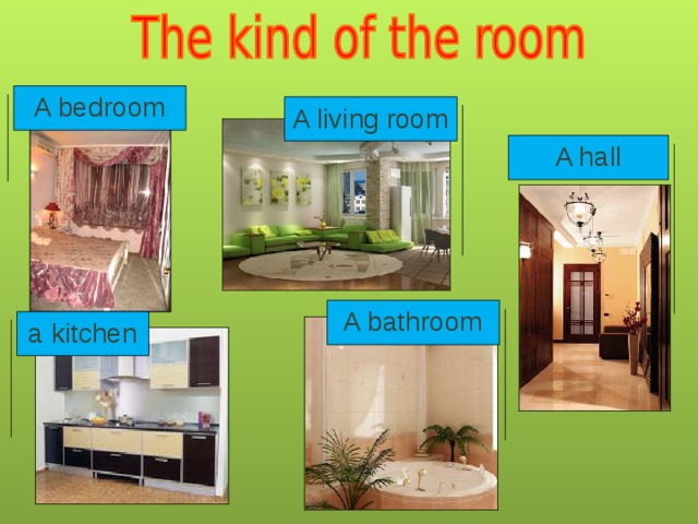  A bedroom A living room A hall A bathroom a kitchen 