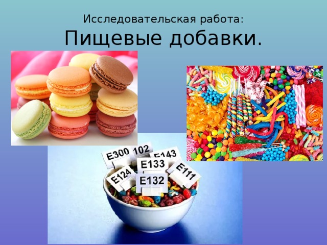 Исследовательский проект на тему пищевые добавки Проект 9 кл. "Пищевые добавки"