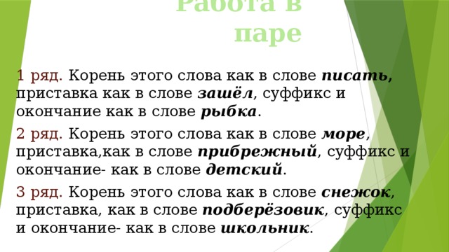 Технологическая карта урока что такое приставка как найти в слове приставку