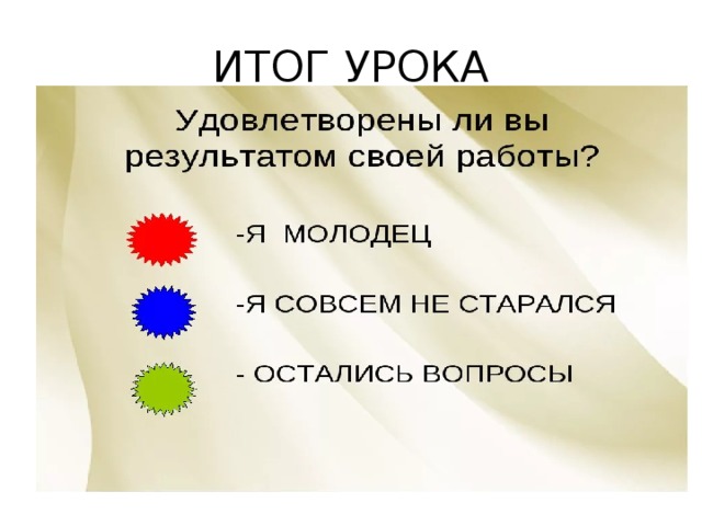 ИТОГ УРОКА 