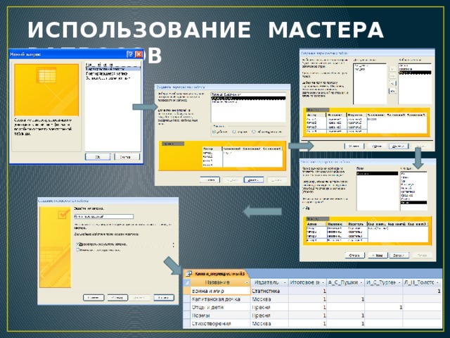 ИСПОЛЬЗОВАНИЕ МАСТЕРА ЗАПРОСОВ 