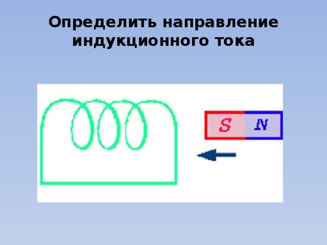 Определите по рисунку направление индукционного тока