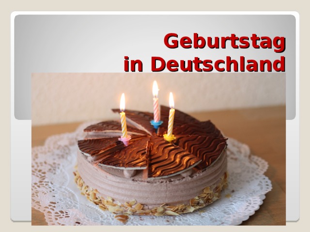 Geburtstag in Deutschland 