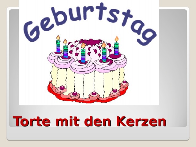 Torte mit den Kerzen 