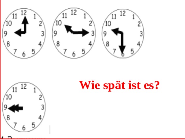 W ie spät ist es?  