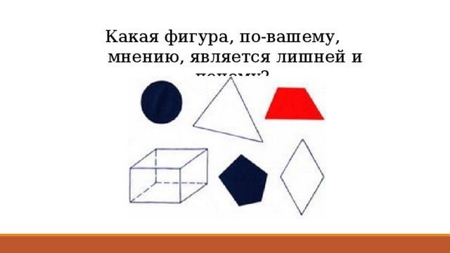 Какая фигура на чертеже лишняя объясни почему