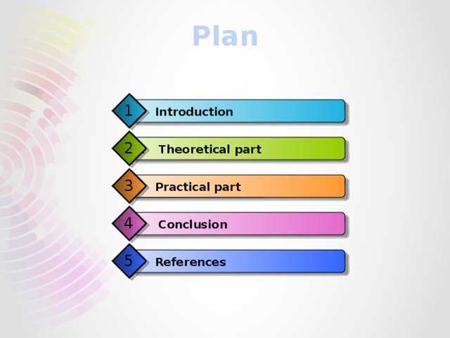 Plan 1  Introduction 2 Z Theoretical part  3  Practical part 4  Conclusion  5  References 