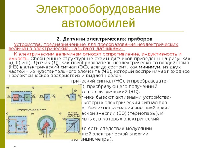 Датчики неэлектрических величин