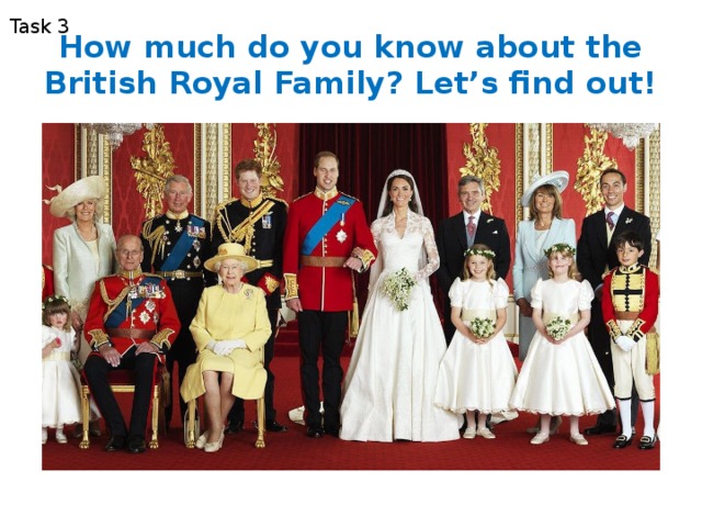 Task 3 How much do you know about the British Royal Family? Let’s find out! www.quizpug.com