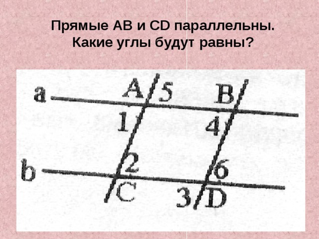 На рисунке прямые ab и cd параллельны