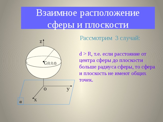 Презентация на тему взаимное расположение сферы и прямой