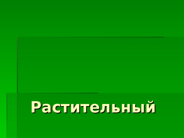 Растительный  мир