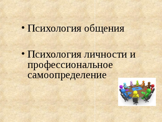 Психология общения Психология личности и профессиональное самоопределение    