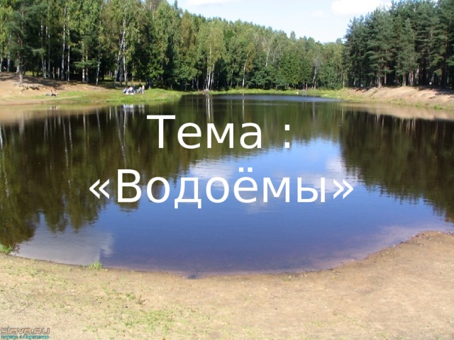 Тема : «Водоёмы»