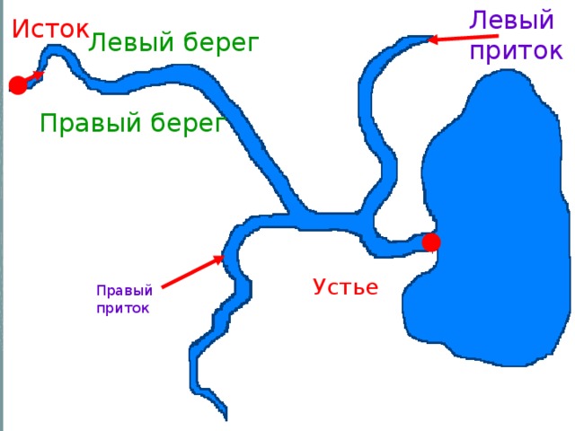 Исток приток устье схема