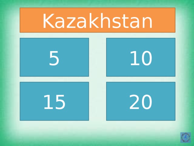 Kazakhstan 10 5 15 20 