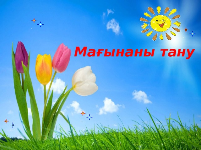   Мағынаны тану 