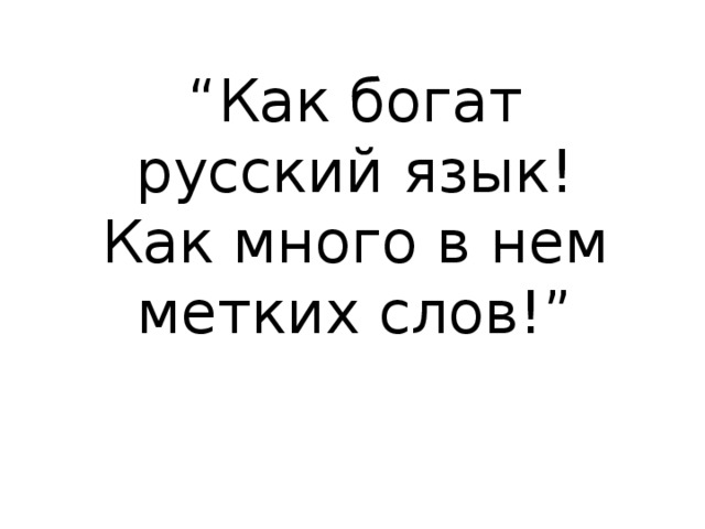 Текст богата русский язык. Как богат русский язык как много в нем метких. Богатый русский язык.