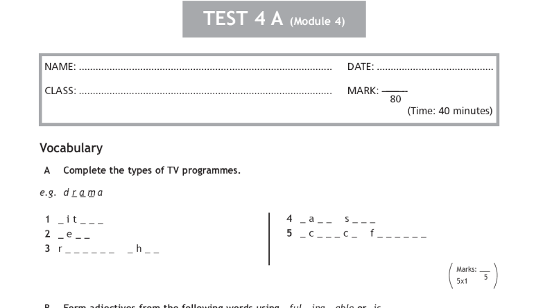 Модуль 4 ответы на тесты. Test 4 Module 4. Test4a. Test 5 a Module 5 5 класс. Test 6 Module 6 4 класс.
