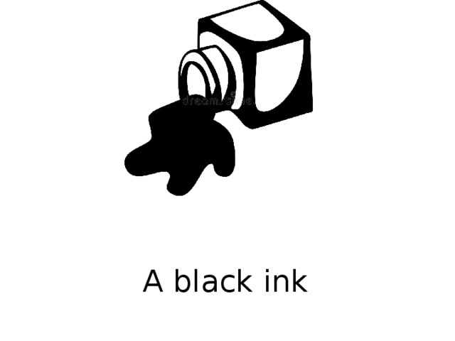 A black ink  