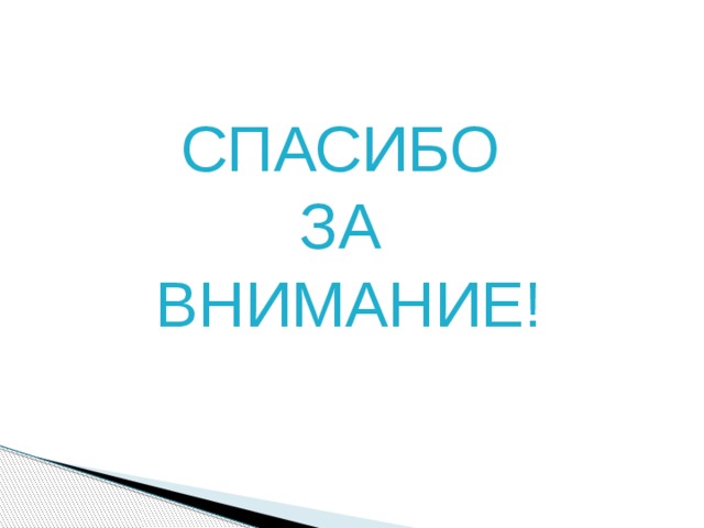 СПАСИБО ЗА ВНИМАНИЕ! 