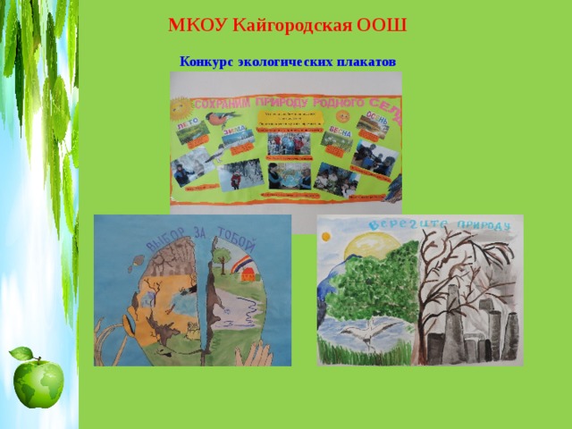 Для правки формата примечаний щелкните мышью МКОУ Кайгородская ООШ  Конкурс экологических плакатов 