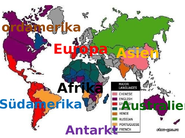 Nordamerika Europa Asien Afrika Südamerika Australien Antarktis 