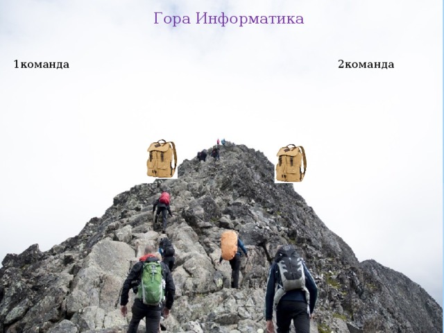 Гора Информатика 1команда 2команда 