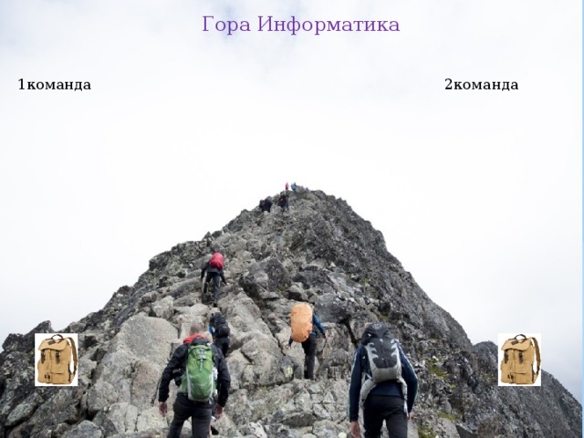 Гора Информатика 1команда 2команда 