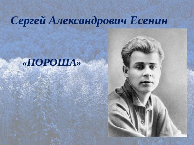 Пороша картина есенин