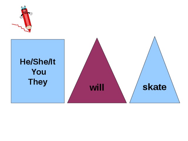 skate will He/She/It  You They 