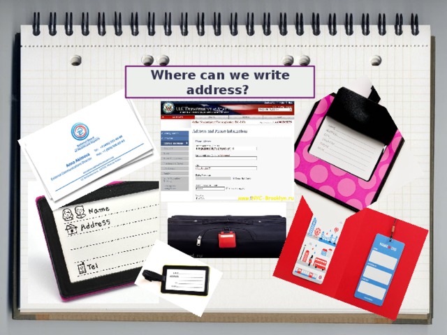 Where can we write address? 