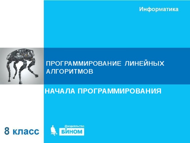 ПРОГРАММИРОВАНИЕ ЛИНЕЙНЫХ АЛГОРИТМОВ НАЧАЛА ПРОГРАММИРОВАНИЯ 