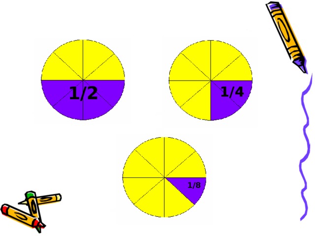 1/2 1/4 1/8 