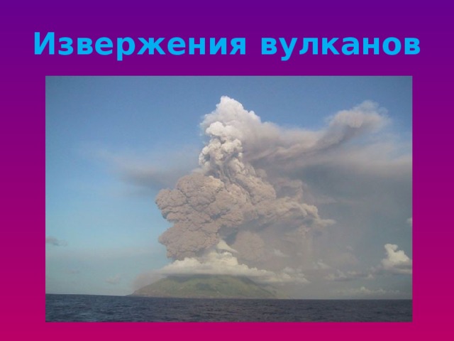 Извержения вулканов 