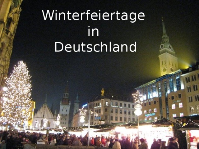 Winterfeiertage in Deutschland 