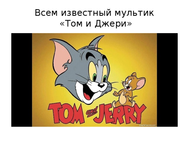 Всем известный мультик  «Том и Джери» 