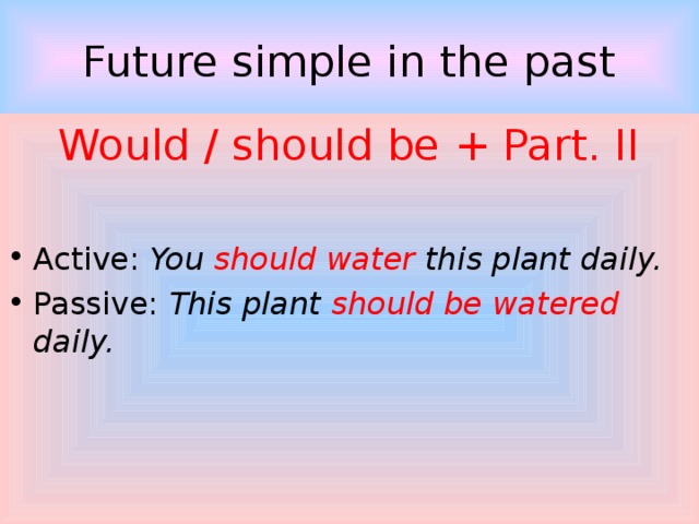 The future passive